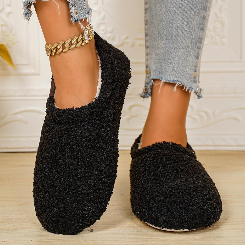 Plush Teddy Bear Slippers, Non Slip Sole, Comfortable and Warm Casual Shoes for All Seasons, Men's and Women's Home Slippers
