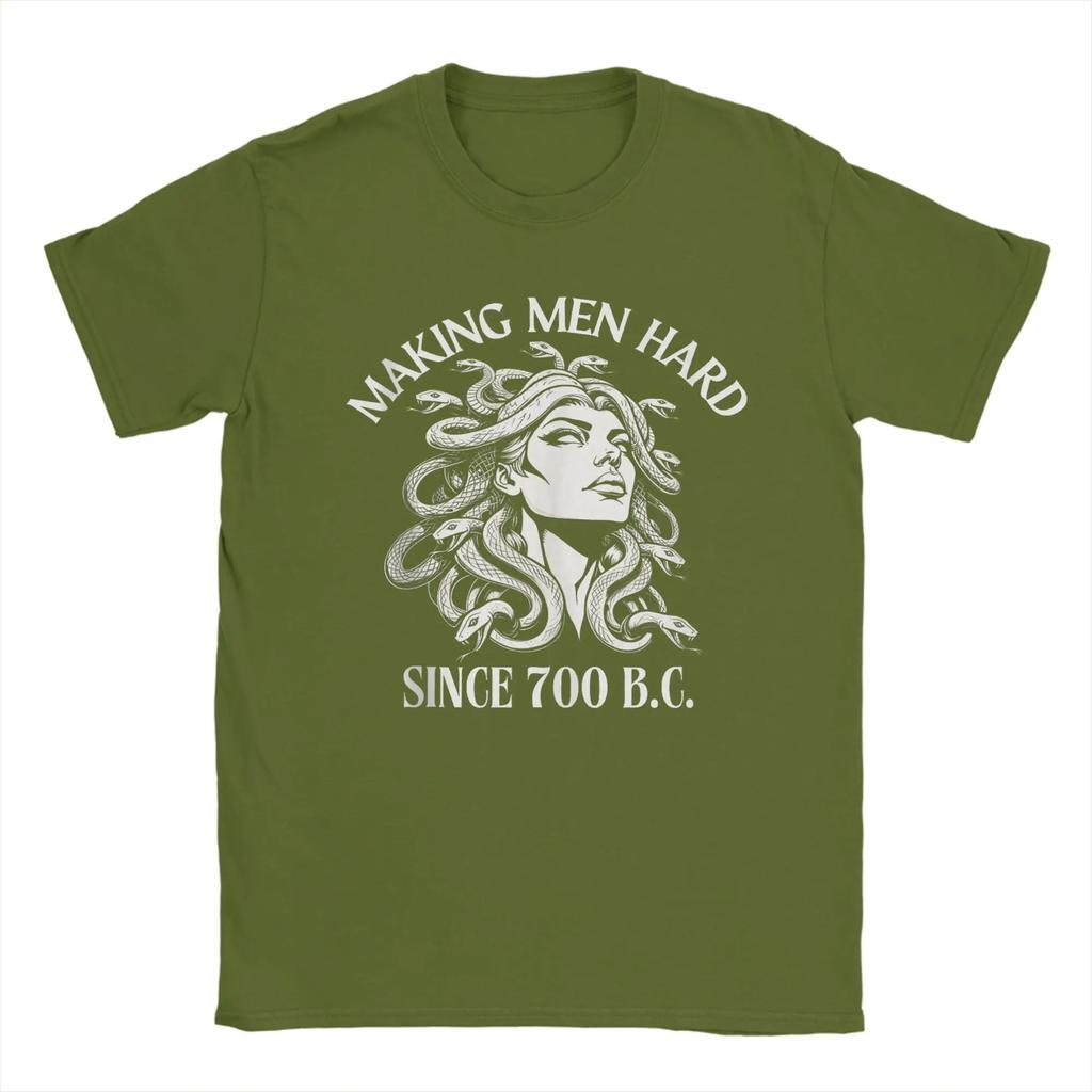 Medusa Making Men Hard Since 700 B.C Greek Mythology Funny Men T Shirt Vintage Tees Short Sleeve T-Shirts Cotton Plus Size Tops