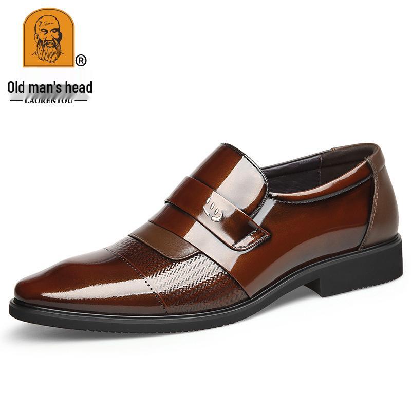 

Мужские формальные кожаные туфли с увеличением роста - Натуральная блестящая коровья кожа для бизнеса и свадеб 40