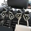 1/2Pcs Car Headrest Hooks Purse Bag Hangers Universal Easy Installation Cute Bow Design Storage Hooks Auto Interior Decor