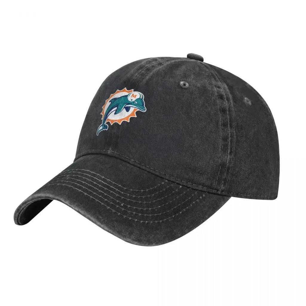 Dolphins Miami Color Black Fashion Baseball Cap Peaked Cap Unisex's Hat Women's Cap Sun Visor
