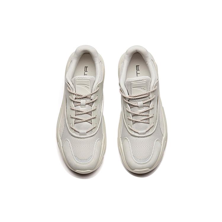 Anta Life Collection Slip Resistant, Abrasion Resistant, Breathable Low top Casual Shoes Men's Linen Gray 11848883-2