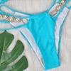 Bikini Crystal Diamond Swimsuit Bandage Cutout Split Swimsuit