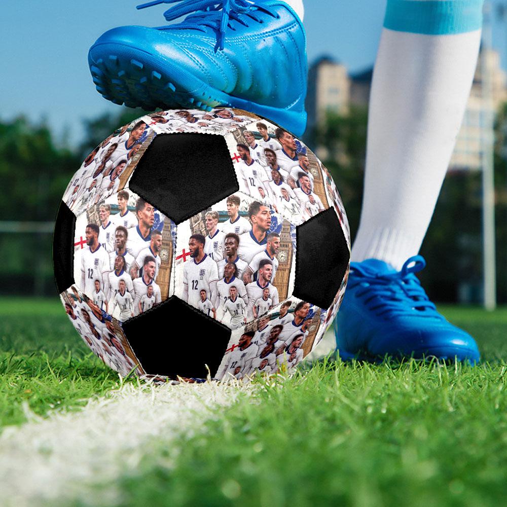 1pc England National Football Team Soccer Ball Size 5 Indoor Soccer Ball Fashion Colorful Backyard Game - Great For Sports Fans Gift HE23