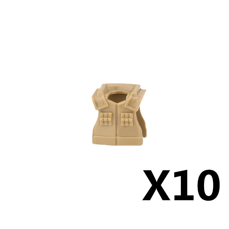 MOC Militärfigur Zubehör Bausteine Alpha SWAT Helm Weste Rucksack Knieschoner Nachtsichtgeräte Steine Spielzeug K017