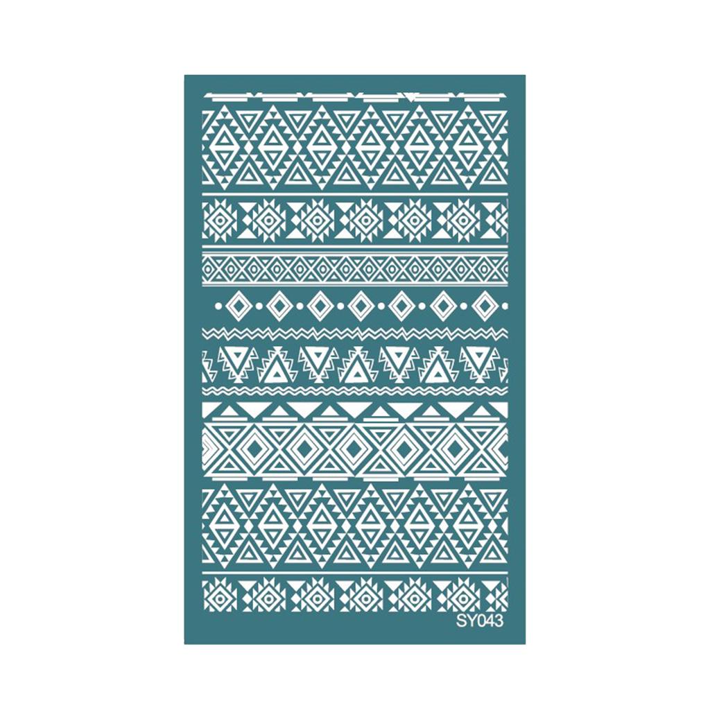 Geometric Silk Screen Stencils for Clay Reusable Silkscreen Print for DIY Printing on Clay Jewelry Earrings Scrapbooking