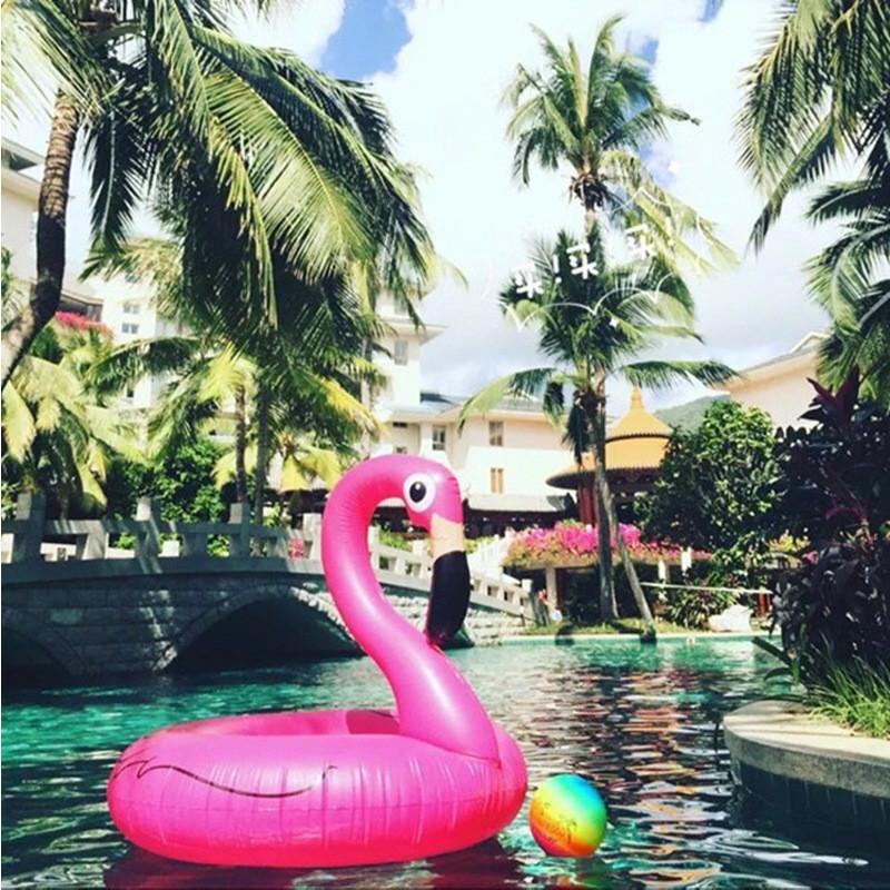 Adult Flamingo Inflatable Swim Ring Water Toy Pvc Thick 3 Animal Pattern 120cm 90cm