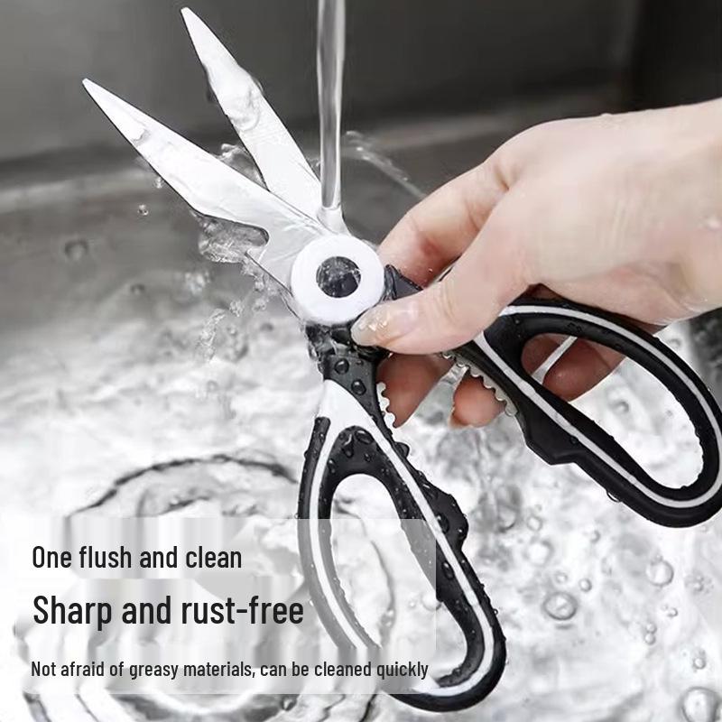 Stainless Steel Multifunctional Kitchen Scissors for Cutting Chicken Bones and Fish, Ideal for Barbecue