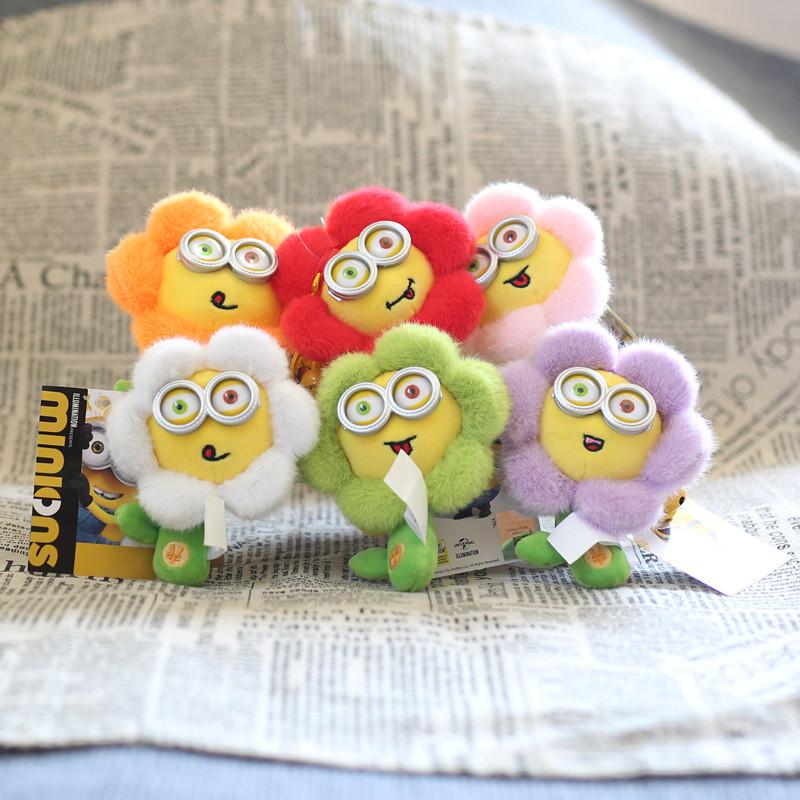 Despicable Me Keychain Cartoon Flower Girl Backpack Decorative Figure Pendant