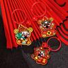 Cute The God of Wealth Keychain Lucky Chinese Style Keyring The God of Fortune Pendant  Bag Hanging