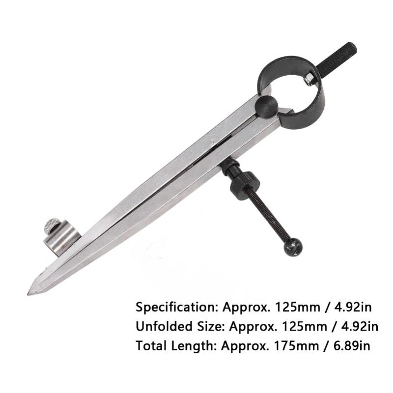 Wing Divider Gauge Carbon Steel Adjustable Angle Lockable Scribing Tool For Woodworking