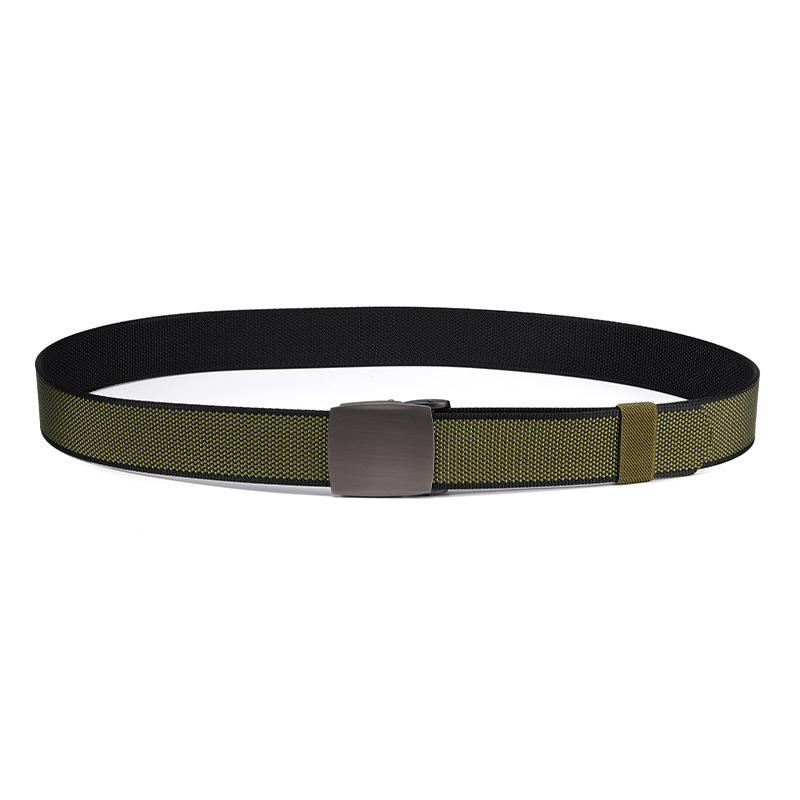 New Trouser Belt Tactical Alloy Automatic Buckle Nylon Belt Men's Canvas Belt Outdoor Workwear Men's Belt
