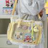 Japanese Style Anime Convention Ita Crossbody Tote Bag - Transparent Badge & Daily Doll Bag for Women