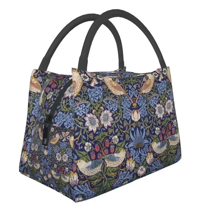 William Morris Insulated Lunch Bag for Women Portable Snakeshead Cooler Thermal Lunch Box Beach Camping Travel Shoulder Bag