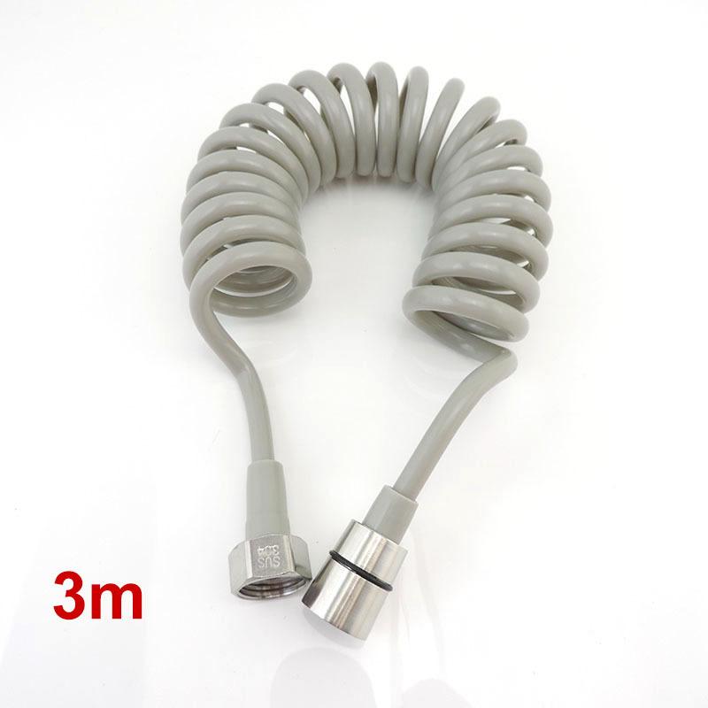 2/3/5M Flexibler Brauseschlauch Universal-Federverlängerung Handbrause Rohrverbinder Federrohr Badezimmer WC Bidet Zubehör