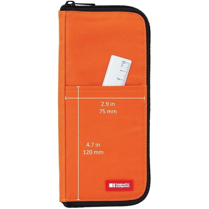 [Lihit Lab.] Etui Slim pentru Pixuri, Design Plat, Albastru Indigo