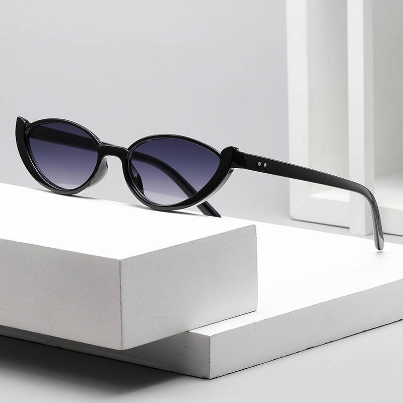 1/5pcs Fashion Cat Eye Sunglasses Women Small Oval Half Frame Design Sun Glasses Outdoor Sports Brand UV400 Lady Shades Eyewear