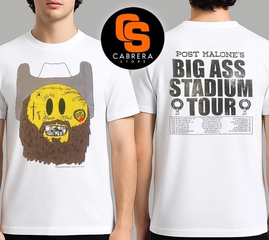 Post Malone Jelly Roll Tour Merch Big Ass Stadium Tour 2025 reprint TShirt Unisex T-Shirt S