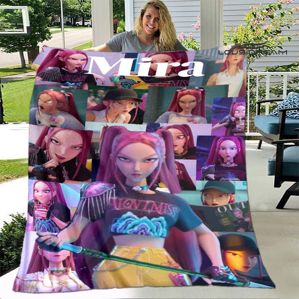 3D KPop Demon Hunters Cartoon blanket Warm blankets Soft and comfortable blanket Home Travel Blankets bed linings Birthday Gift