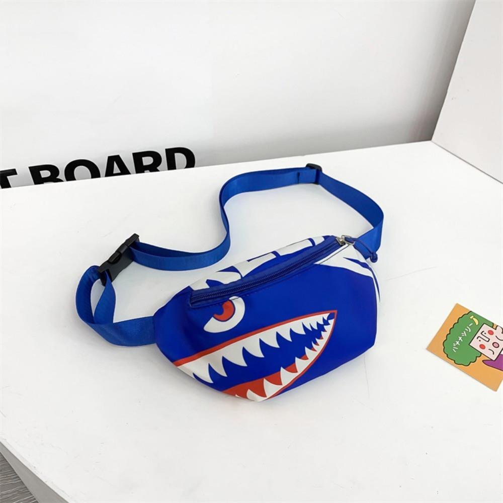 

Zipper Crossbody Chest Bag Printing Pack for Sports Workout Fashion Shark Pattern Chest Bag синий