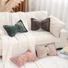 Federa Cuscino Decorativa con Fiocco in Chenille Federa Cuscino con Fiocco Copricuscino da Lancio Letto Sedia