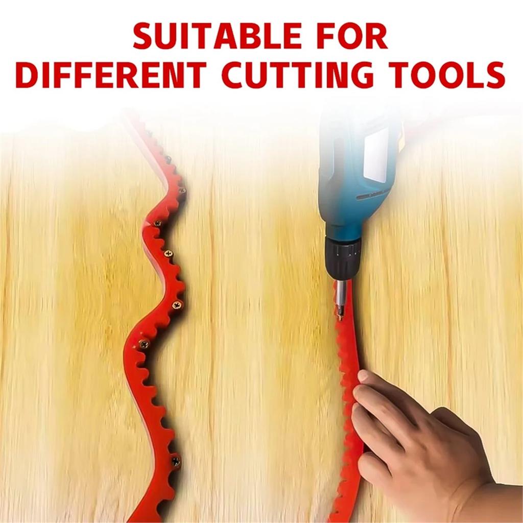 2M Adjustable Woodworking Gear Driven Profiling Strip Flexible Curve Template Tool
