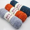Chenille Goldenes Samt Mehrfarbiges Garn für DIY Handstricken, Mittlere Dicke, Glänzendes Finish