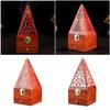 Handmade Scented Diffuser Wood Box Pyramid Shape Fragrant Ornament with Drawer For Home Decoration