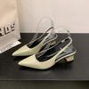 Summer New Pointed High Heels Women's Sandals Casual Shallow Mouth Shoe Fashion Elegant Ladies Shoes Zapatillas Mujer