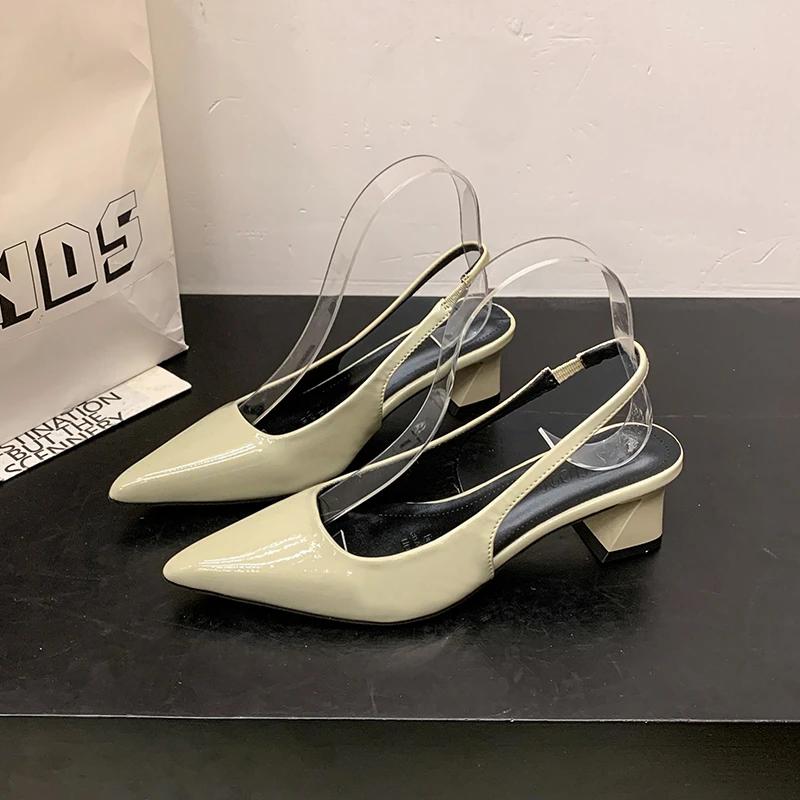 Summer New Pointed High Heels Women's Sandals Casual Shallow Mouth Shoe Fashion Elegant Ladies Shoes Zapatillas Mujer