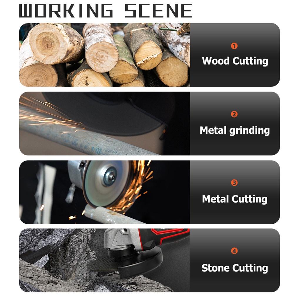 588VF 1580W 125mm Brushless Cordless Impact Angle Grinder DIY Power Tool Cutting Machine Polisher for 18V Battery