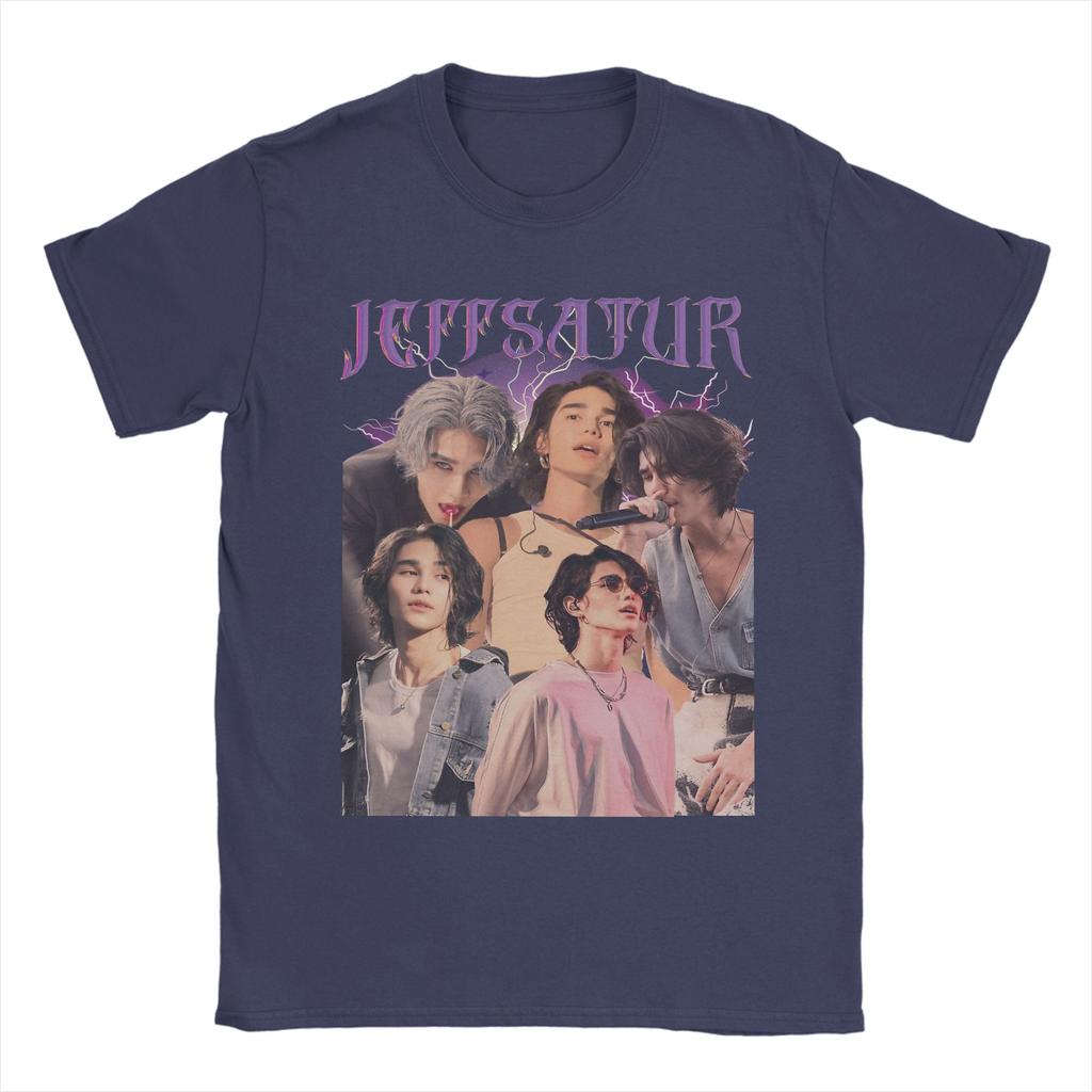 Leisure Thai Singer Actor Jeff Satur TShirt Men Crewneck Cotton T Shirts Short Sleeve Tee Shirt Classic Tops