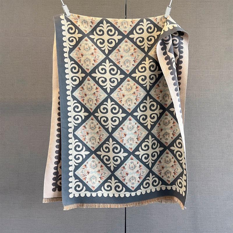 

Autumn and winter new outer multi-functional printed scarf women s versatile temperament neck protection warm windproof scarf shawl 185*65cm