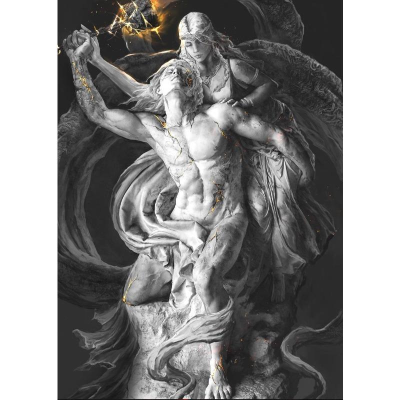 Italy Famous Sculpture Artwork Canvas Poster Poseidon David Wall Art Picture for Living Room Bedroom Club Modern Home Decor Gift
