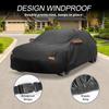 Motoforti Car Cover Outdoor Waterproof Sun Rain Hail Protection with Left Side Door Zipper 210D-PU for Subaru WRX Sedan