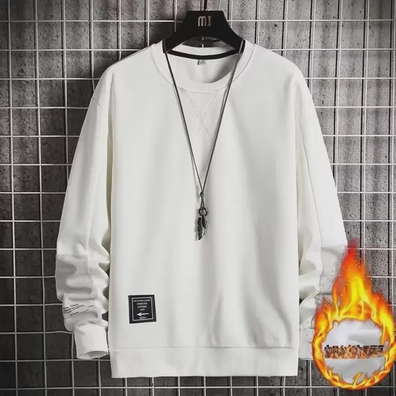 Men's Trendy Round Neck Sweatshirt - Loose Fit, Long-Sleeve, Ideal for Spring & Autumn, Versatile Style.