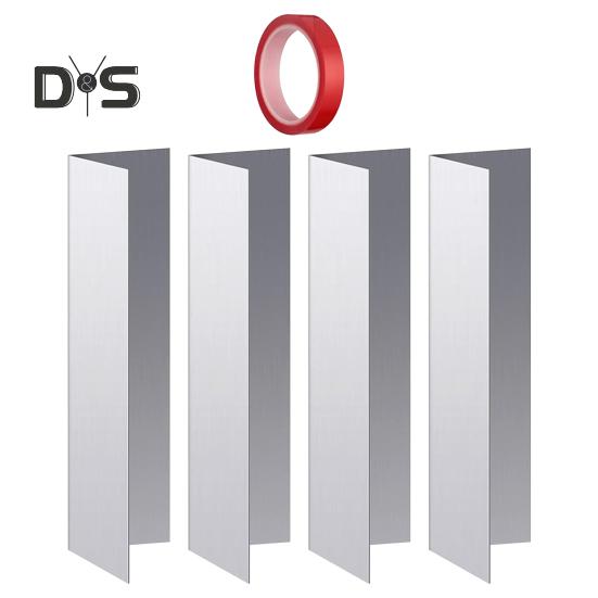 

4 шт. Защитные уплотнители для гаражных ворот, металлические, защитные от непогоды, дверные ограждения с клейкой лентой для внутреннего и наружного использования, гаража для дома 4pcs