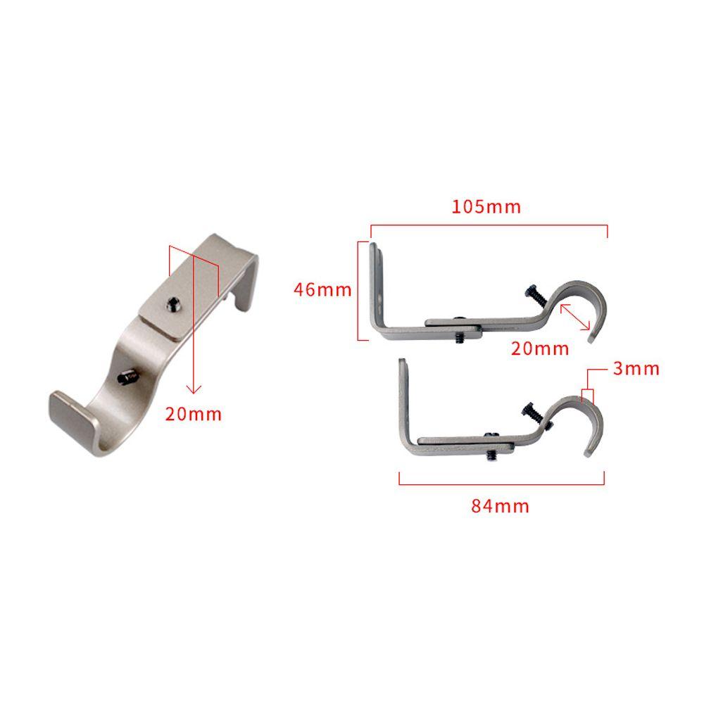 2 pcs Wall-mounted Extendable Curtain Rod Bracket Hanging Hook Adjustable Curtain Rod Support Easy Installation Rust Resistant