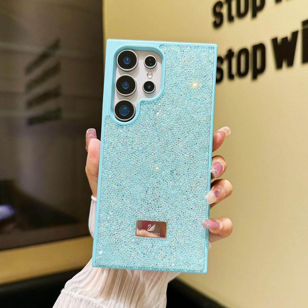 Luxury Rhinestone Electroplated Phone Case for Samsung S26 Ultra, S24 Ultra, & S25 - Full Coverage.