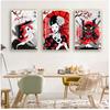 Prints Painting Pictures Wall Art Ruby Geisha Japanese Samurai Modular Canvas Poster Bedside Background Home Decor