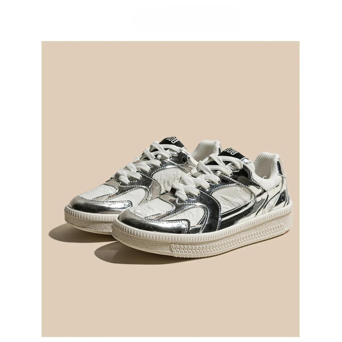 

Модные роскошные яркие легкие кроссовки на платформе для женщин, новые дизайнерские повседневные туфли на мягкой подошве, модная кожаная спортивная женская обувь 35