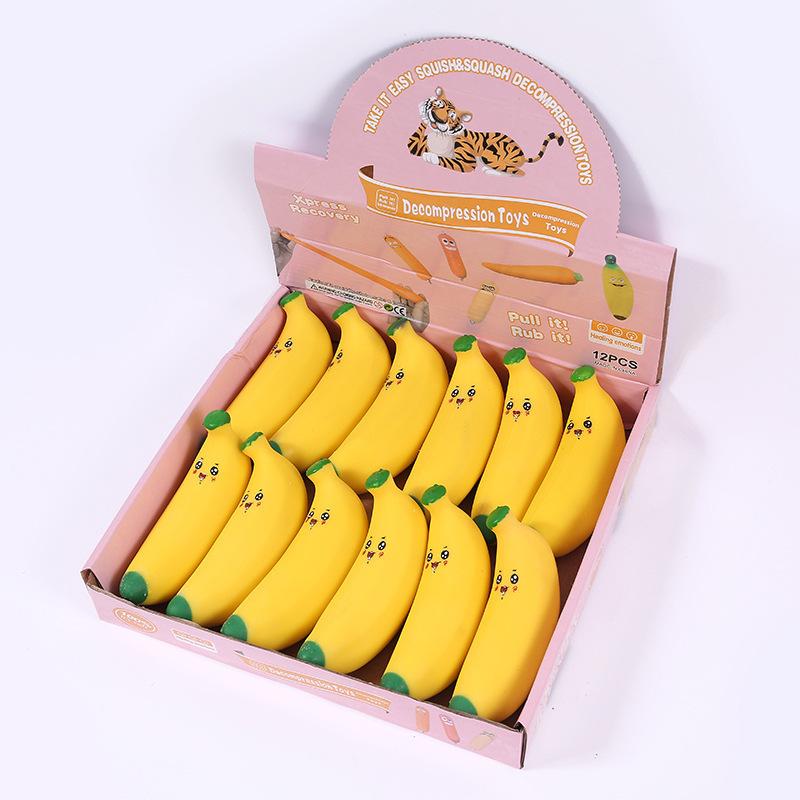 Funny Creative Novelty Peeled Banana Decompress Fruit Squeeze Toy Plastic Soft Banana Children s Toy Squeeze
