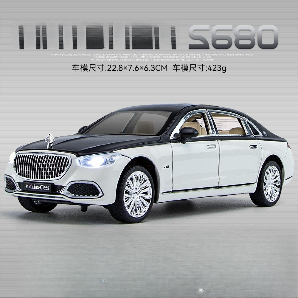 1:24 Modelů aut Mercedes Benz Maybach GLS600 z lehkých slitin Diecast Hračka Auto Simulace Zvuku & Světla Vozidla Hračky Model Dárky Pro Děti