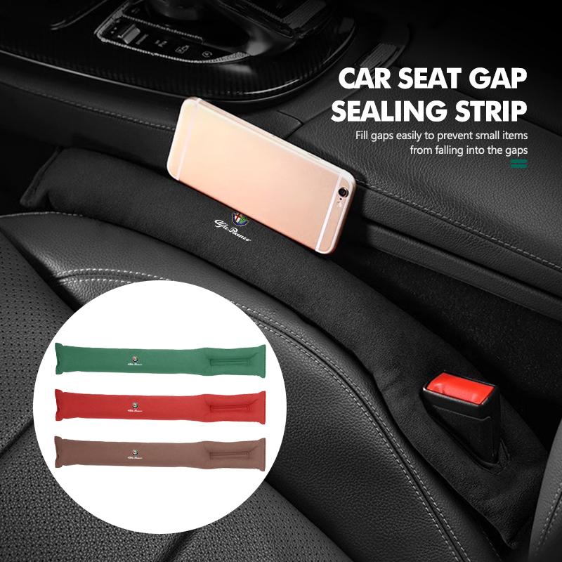 For Alfa Romeo Suede Car Seat Gap Leak Proof Strip Gap Filler Interior Accessories GT Stelvio F1 Brera Volante Tonale Gloriaxya563
