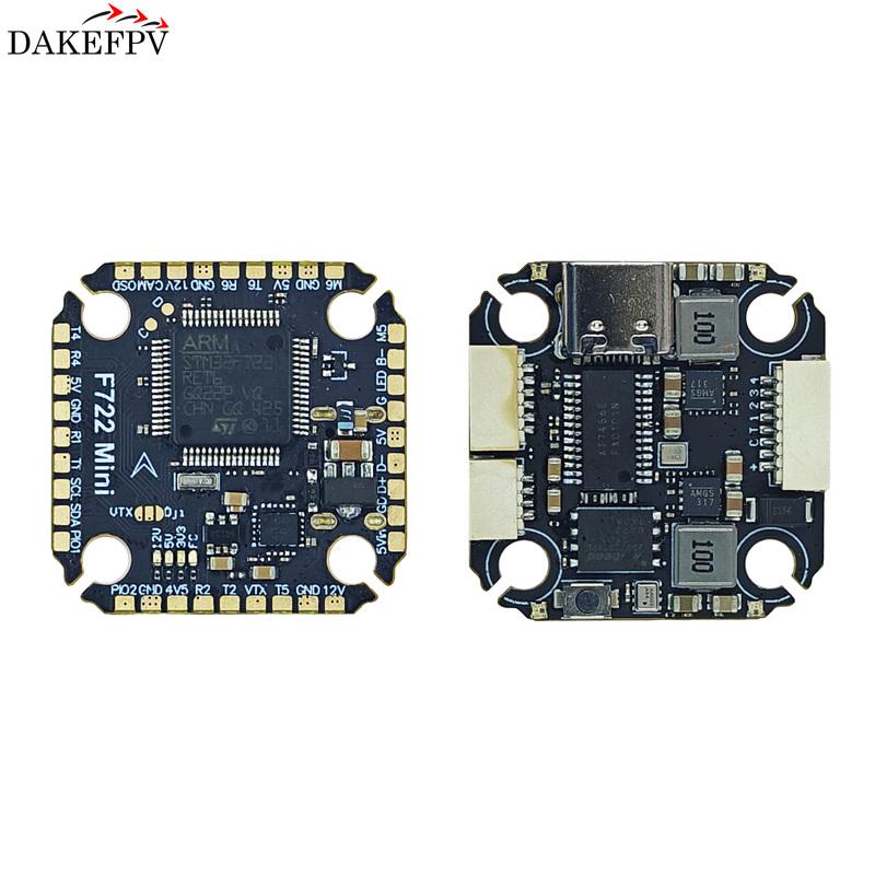 DAKEFPV Mini F722 FC Mini-Stack F722 6S 55A 8S 70A BLS Bluejay ESC 20X20mm Flugcontroller für 3 Zoll 4 Zoll 5 Zoll FPV Drohne