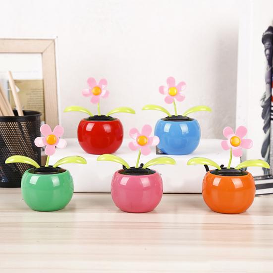 Araba Süs Komik Güneş Enerjili Karikatür Canlı Süs Dekorasyon Hediyeler Otomobil Pano Dans Çiçek Sallanan Oyuncak Arkadaş için