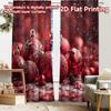 2pcs, 2D FLAT PRINTING Curtains (Without Rod) Festive Wonderland Modern Fashionable Curtainments During the Christmas Holiday