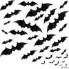 3D Halloween Wall Decoration - AIMOONSA - Pack of 60 Bats - Black - 4 Sizes - 3D Foldable Wings