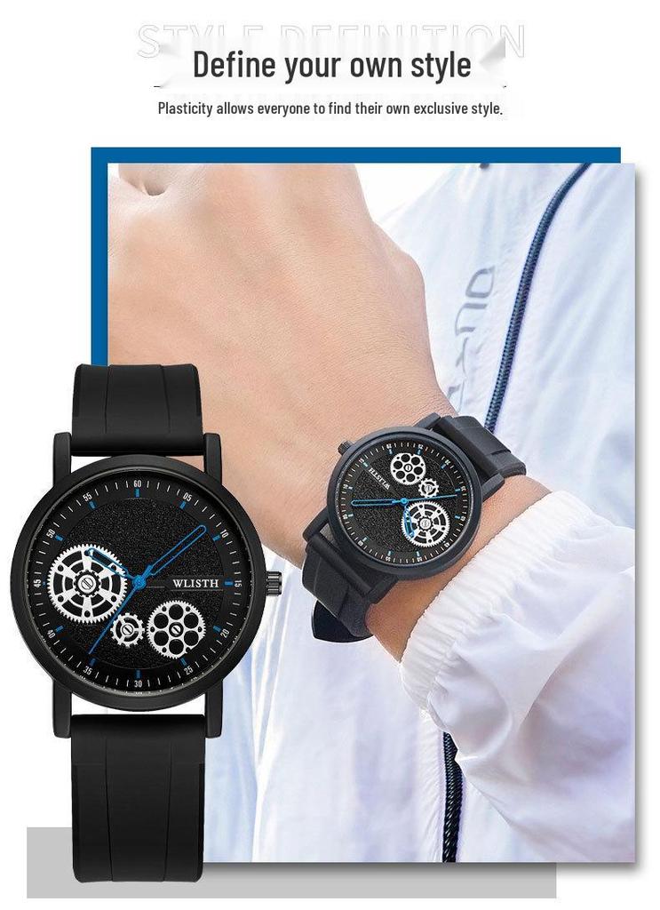 WListh Trendige Quarzuhr mit Silikonarmband - Studenten Sport Freizeit
