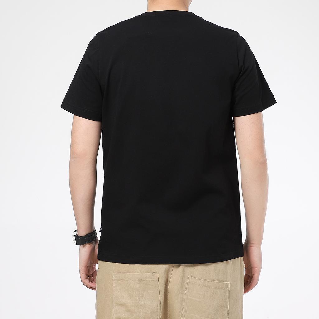 PUMA Logo Print Crew Neck Knit Vintage Short Sleeve T-Shirt Men Tops Black 845573-01